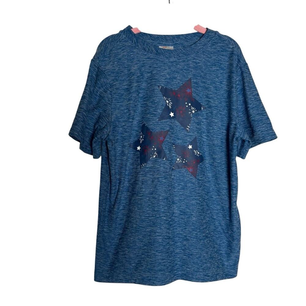 Hanna Andersson Blue Forth of July Star Print Short Sleeve T Shirt Size 5/110cm